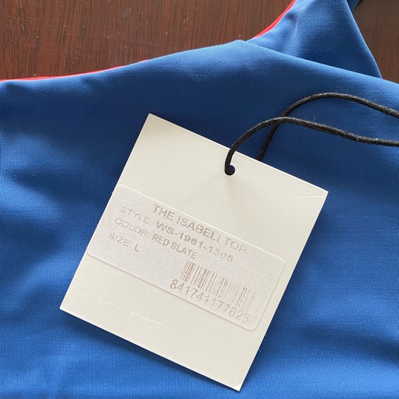 Solid & Striped Isabeli One Shoulder Reversible Bikini Top L - Picture 8 of 9